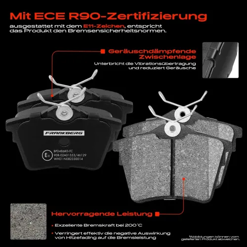 Bremsensatz, Scheibenbremse Hinterachse Frankberg 5481FB0029819 Bild Bremsensatz, Scheibenbremse Hinterachse Frankberg 5481FB0029819