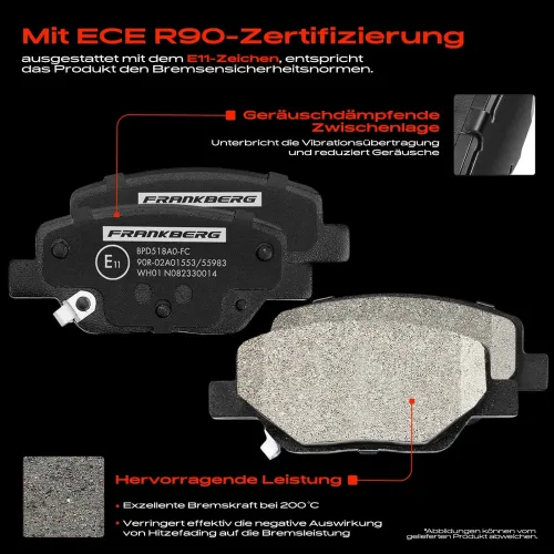 Bremsensatz, Scheibenbremse Hinterachse Frankberg 5481FB0029820 Bild Bremsensatz, Scheibenbremse Hinterachse Frankberg 5481FB0029820