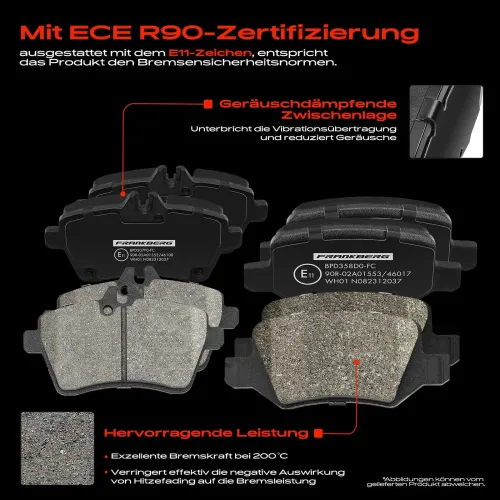 Bremsensatz, Scheibenbremse Vorderachse Hinterachse Frankberg 5481FB0029830 Bild Bremsensatz, Scheibenbremse Vorderachse Hinterachse Frankberg 5481FB0029830