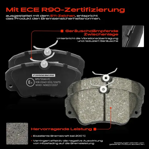 Bremsensatz, Scheibenbremse Vorderachse Frankberg 5481FB0029833 Bild Bremsensatz, Scheibenbremse Vorderachse Frankberg 5481FB0029833