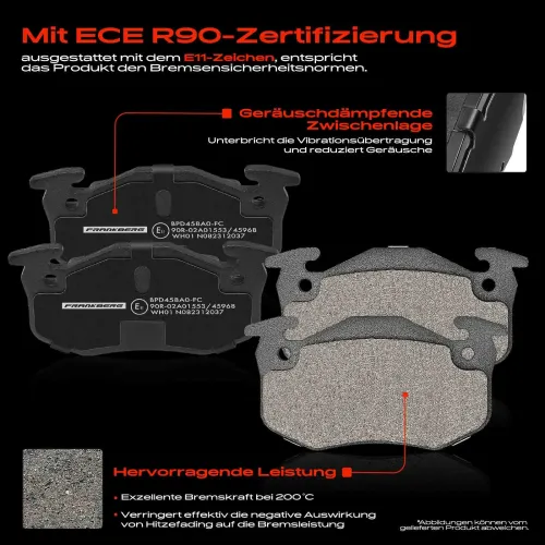Bremsensatz, Scheibenbremse Hinterachse Frankberg 5481FB0029834 Bild Bremsensatz, Scheibenbremse Hinterachse Frankberg 5481FB0029834