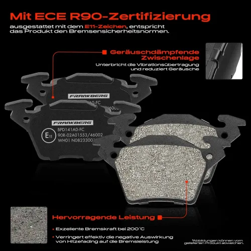 Bremsensatz, Scheibenbremse Hinterachse Frankberg 5481FB0029843 Bild Bremsensatz, Scheibenbremse Hinterachse Frankberg 5481FB0029843