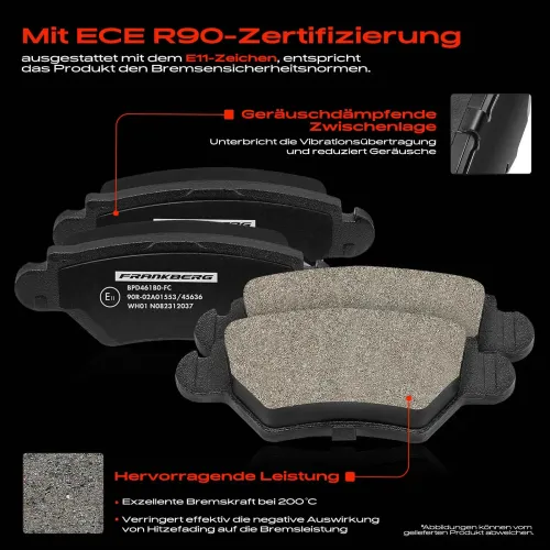 Bremsensatz, Scheibenbremse Hinterachse Frankberg 5481FB0029848 Bild Bremsensatz, Scheibenbremse Hinterachse Frankberg 5481FB0029848