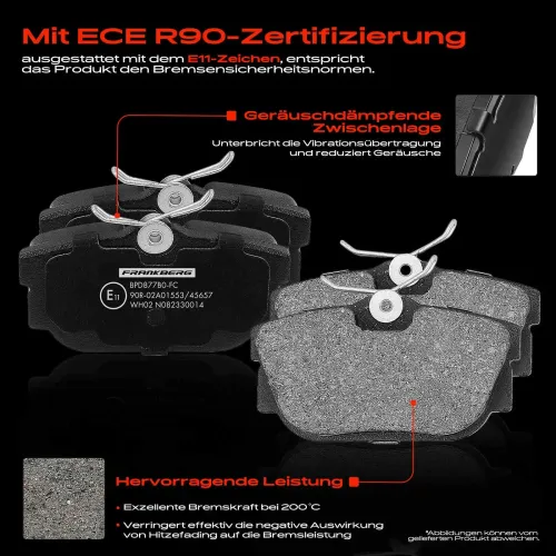 Bremsensatz, Scheibenbremse Hinterachse Frankberg 5481FB0029851 Bild Bremsensatz, Scheibenbremse Hinterachse Frankberg 5481FB0029851