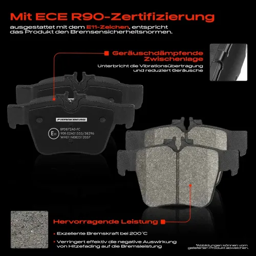 Bremsensatz, Scheibenbremse Hinterachse Frankberg 5481FB0029858 Bild Bremsensatz, Scheibenbremse Hinterachse Frankberg 5481FB0029858