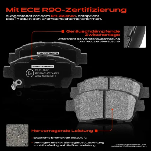 Bremsensatz, Scheibenbremse Vorderachse Frankberg 5481FB0029861 Bild Bremsensatz, Scheibenbremse Vorderachse Frankberg 5481FB0029861