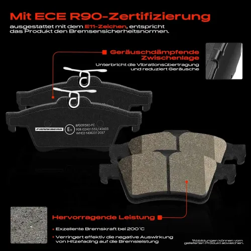 Bremsensatz, Scheibenbremse Hinterachse Frankberg 5481FB0029862 Bild Bremsensatz, Scheibenbremse Hinterachse Frankberg 5481FB0029862
