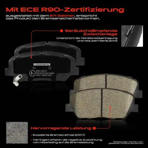 Bremsensatz, Scheibenbremse Vorderachse Frankberg 5481FB0029863 Bild Bremsensatz, Scheibenbremse Vorderachse Frankberg 5481FB0029863