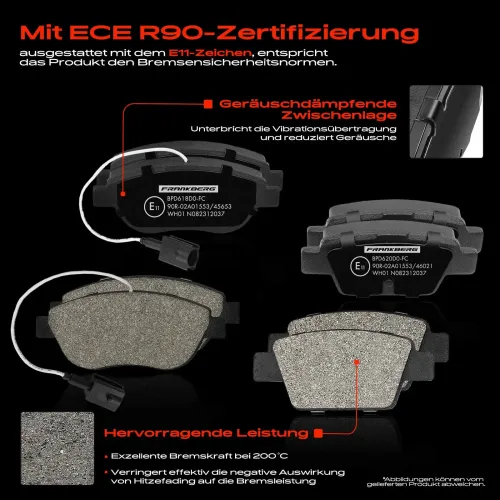 Bremsensatz, Scheibenbremse Vorderachse Hinterachse Frankberg 5481FB0029865 Bild Bremsensatz, Scheibenbremse Vorderachse Hinterachse Frankberg 5481FB0029865