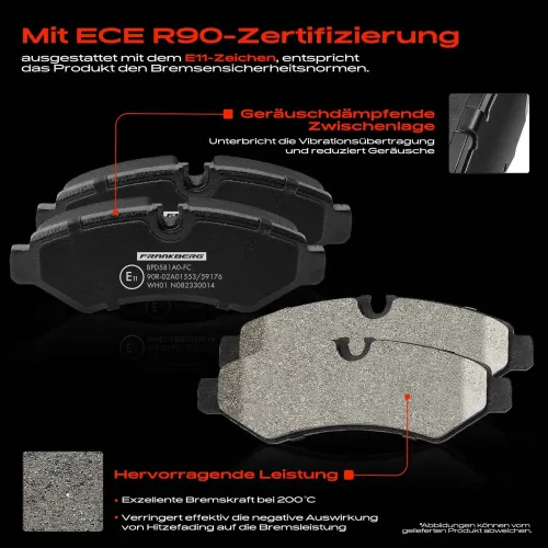 Bremsensatz, Scheibenbremse Hinterachse Frankberg 5481FB0029868 Bild Bremsensatz, Scheibenbremse Hinterachse Frankberg 5481FB0029868