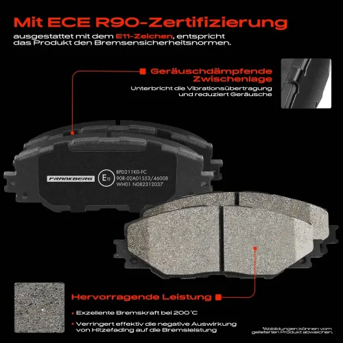 Bremsensatz, Scheibenbremse Vorderachse Frankberg 5481FB0029875 Bild Bremsensatz, Scheibenbremse Vorderachse Frankberg 5481FB0029875