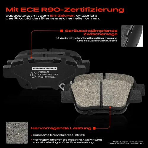 Bremsensatz, Scheibenbremse Hinterachse Frankberg 5481FB0029883 Bild Bremsensatz, Scheibenbremse Hinterachse Frankberg 5481FB0029883