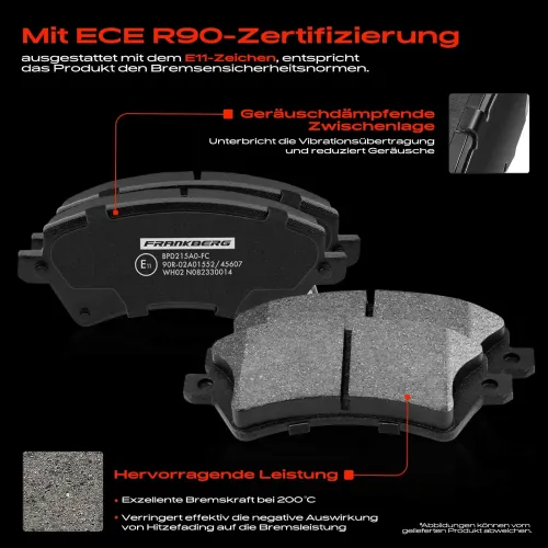 Bremsensatz, Scheibenbremse Vorderachse Frankberg 5481FB0029884 Bild Bremsensatz, Scheibenbremse Vorderachse Frankberg 5481FB0029884