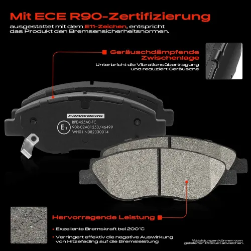 Bremsensatz, Scheibenbremse Vorderachse Frankberg 5481FB0029885 Bild Bremsensatz, Scheibenbremse Vorderachse Frankberg 5481FB0029885