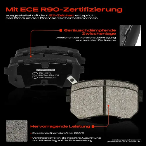 Bremsensatz, Scheibenbremse Hinterachse Frankberg 5481FB0029886 Bild Bremsensatz, Scheibenbremse Hinterachse Frankberg 5481FB0029886