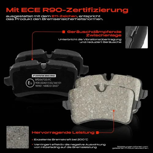 Bremsensatz, Scheibenbremse Hinterachse Frankberg 5481FB0029895 Bild Bremsensatz, Scheibenbremse Hinterachse Frankberg 5481FB0029895