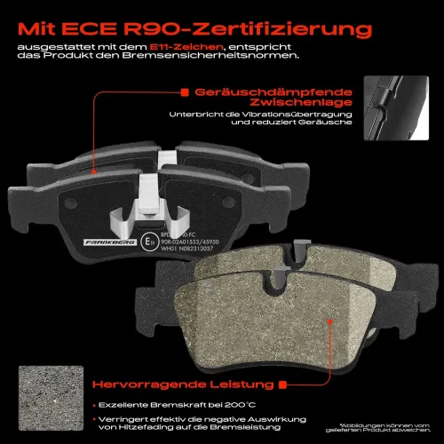 Bremsensatz, Scheibenbremse Hinterachse Frankberg 5481FB0029900 Bild Bremsensatz, Scheibenbremse Hinterachse Frankberg 5481FB0029900