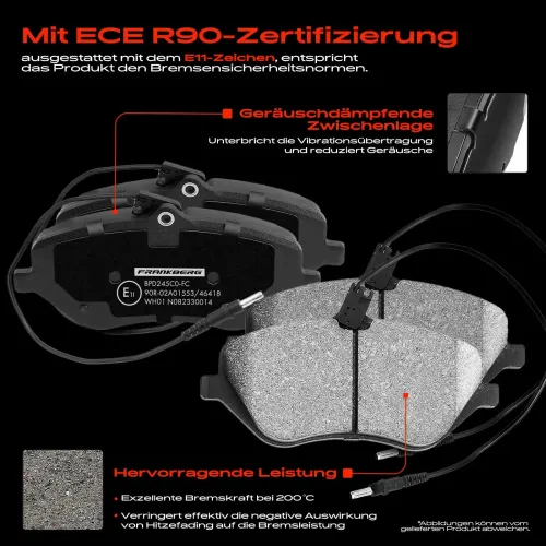 Bremsensatz, Scheibenbremse Vorderachse Frankberg 5481FB0029904 Bild Bremsensatz, Scheibenbremse Vorderachse Frankberg 5481FB0029904