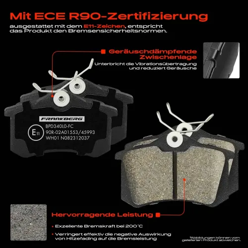 Bremsensatz, Scheibenbremse Hinterachse Frankberg 5481FB0029910 Bild Bremsensatz, Scheibenbremse Hinterachse Frankberg 5481FB0029910