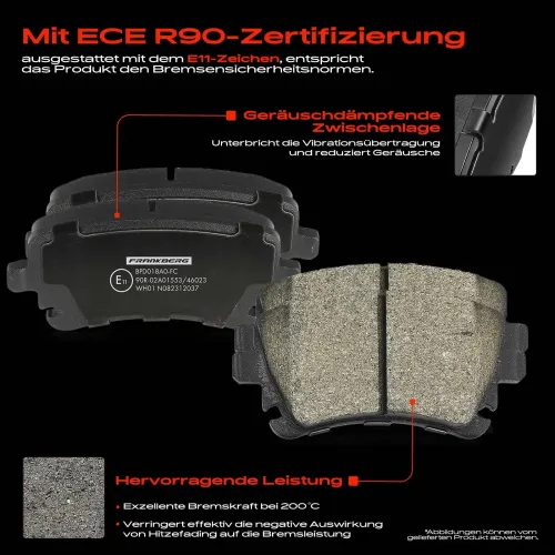 Bremsensatz, Scheibenbremse Hinterachse Frankberg 5481FB0029911 Bild Bremsensatz, Scheibenbremse Hinterachse Frankberg 5481FB0029911