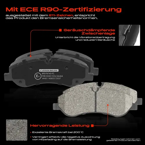 Bremsensatz, Scheibenbremse Vorderachse Frankberg 5481FB0029921 Bild Bremsensatz, Scheibenbremse Vorderachse Frankberg 5481FB0029921