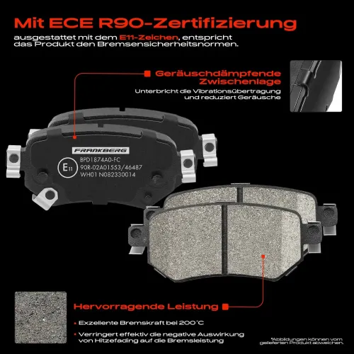 Bremsensatz, Scheibenbremse Hinterachse Frankberg 5481FB0029929 Bild Bremsensatz, Scheibenbremse Hinterachse Frankberg 5481FB0029929