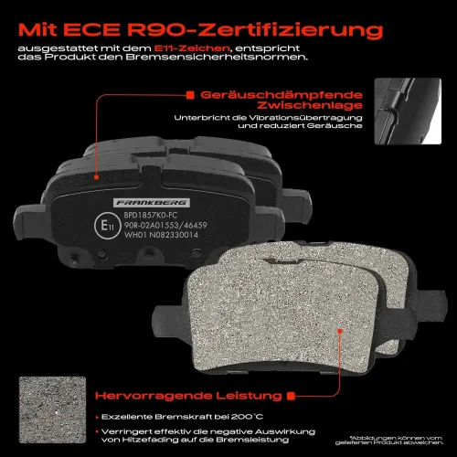 Bremsensatz, Scheibenbremse Hinterachse Frankberg 5481FB0029930 Bild Bremsensatz, Scheibenbremse Hinterachse Frankberg 5481FB0029930