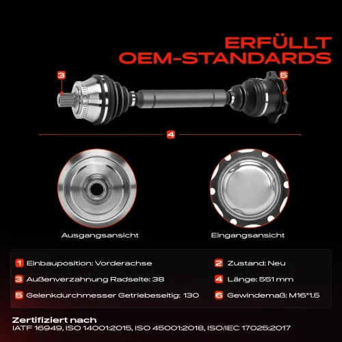 Antriebswelle Vorderachse Frankberg 5481FB0030191 Bild Antriebswelle Vorderachse Frankberg 5481FB0030191