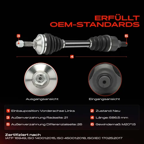 Antriebswelle Vorderachse links Frankberg 5481FB0030197 Bild Antriebswelle Vorderachse links Frankberg 5481FB0030197