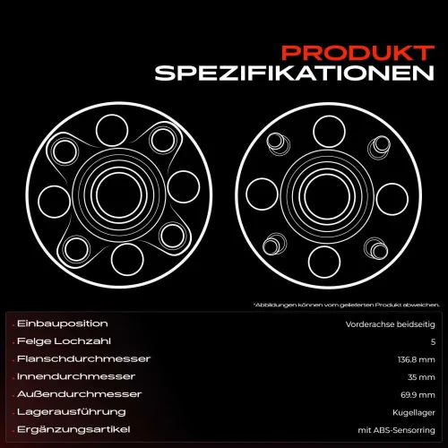 Radnabe Vorderachse beidseitig Frankberg 5481FB0030333 Bild Radnabe Vorderachse beidseitig Frankberg 5481FB0030333