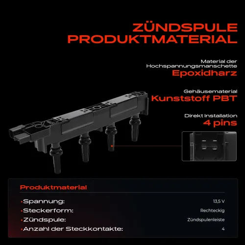Zündspule 13,5 V Frankberg 5481FB0030384 Bild Zündspule 13,5 V Frankberg 5481FB0030384