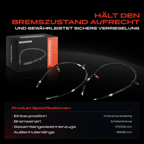 Seilzug, Feststellbremse Hinterachse beidseitig Frankberg 5481FB0030470 Bild Seilzug, Feststellbremse Hinterachse beidseitig Frankberg 5481FB0030470