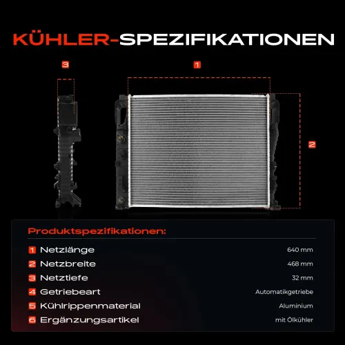 Kühler, Motorkühlung Frankberg 5481FB0030498 Bild Kühler, Motorkühlung Frankberg 5481FB0030498