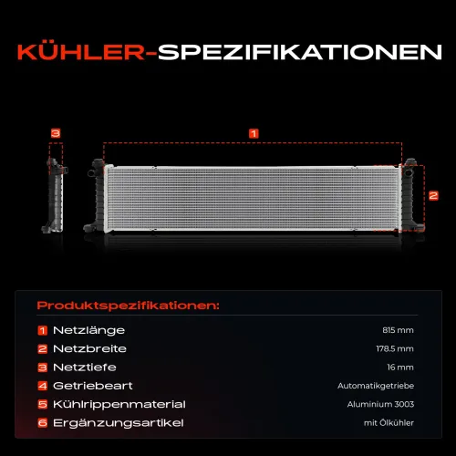 Kühler, Motorkühlung Frankberg 5481FB0030506 Bild Kühler, Motorkühlung Frankberg 5481FB0030506