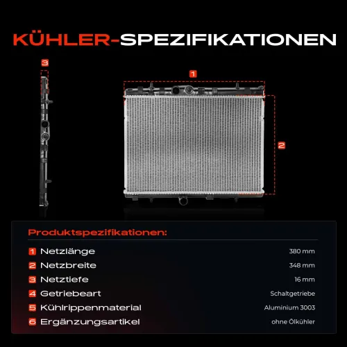 Kühler, Motorkühlung Frankberg 5481FB0030533 Bild Kühler, Motorkühlung Frankberg 5481FB0030533