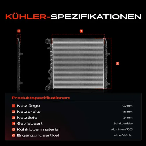 Kühler, Motorkühlung Frankberg 5481FB0030542 Bild Kühler, Motorkühlung Frankberg 5481FB0030542