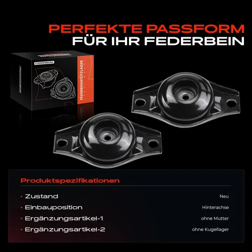 Federbeinstützlager Hinterachse beidseitig Frankberg 5481FB0030556 Bild Federbeinstützlager Hinterachse beidseitig Frankberg 5481FB0030556