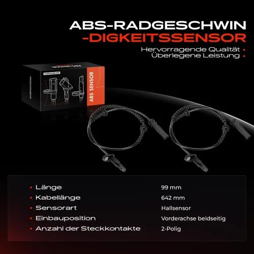 Sensor, Raddrehzahl Vorderachse beidseitig Frankberg 5481FB0030659 Bild Sensor, Raddrehzahl Vorderachse beidseitig Frankberg 5481FB0030659