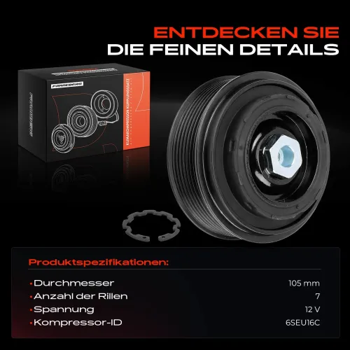 Magnetkupplung, Klimakompressor 12 V Frankberg 5481FB0030721 Bild Magnetkupplung, Klimakompressor 12 V Frankberg 5481FB0030721