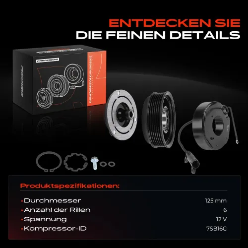 Magnetkupplung, Klimakompressor 12 V Frankberg 5481FB0030725 Bild Magnetkupplung, Klimakompressor 12 V Frankberg 5481FB0030725