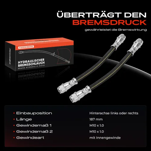 Bremsschlauch Hinterachse beidseitig Frankberg 5481FB0030861 Bild Bremsschlauch Hinterachse beidseitig Frankberg 5481FB0030861