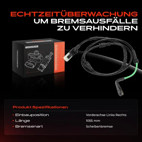 Warnkontakt, Bremsbelagverschleiß Vorderachse beidseitig Frankberg 5481FB0030880 Bild Warnkontakt, Bremsbelagverschleiß Vorderachse beidseitig Frankberg 5481FB0030880