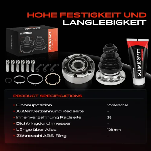 Gelenksatz, Antriebswelle Vorderachse Frankberg 5481FB0030905 Bild Gelenksatz, Antriebswelle Vorderachse Frankberg 5481FB0030905