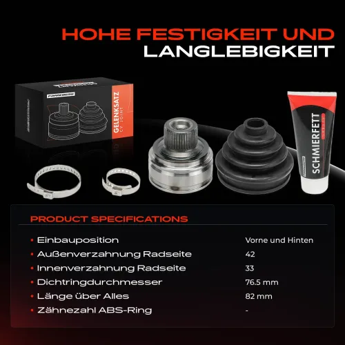 Gelenksatz, Antriebswelle vorne und hinten Frankberg 5481FB0030909 Bild Gelenksatz, Antriebswelle vorne und hinten Frankberg 5481FB0030909