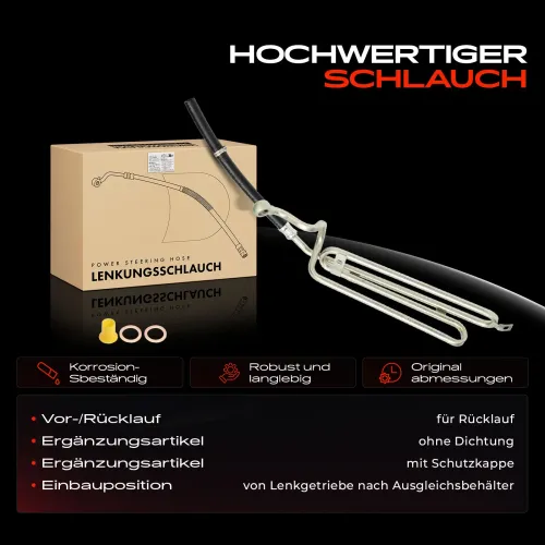 Hydraulikschlauch, Lenkung von Lenkgetriebe nach Ausgleichsbehälter Frankberg 5481FB0030927 Bild Hydraulikschlauch, Lenkung von Lenkgetriebe nach Ausgleichsbehälter Frankberg 5481FB0030927