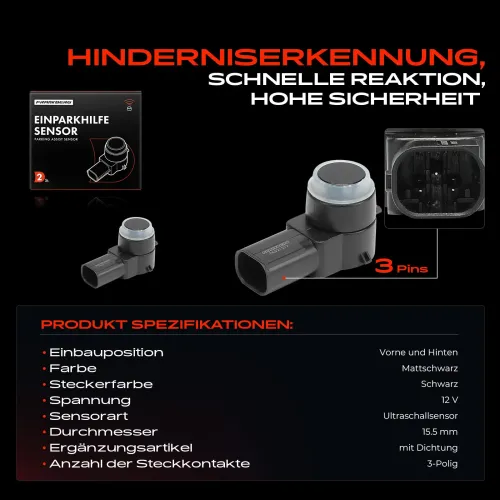 Sensor, Einparkhilfe 12 V vorne und hinten Frankberg 5481FB0030936 Bild Sensor, Einparkhilfe 12 V vorne und hinten Frankberg 5481FB0030936