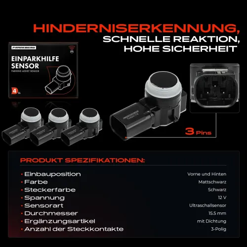 Sensor, Einparkhilfe 12 V vorne und hinten Frankberg 5481FB0030937 Bild Sensor, Einparkhilfe 12 V vorne und hinten Frankberg 5481FB0030937