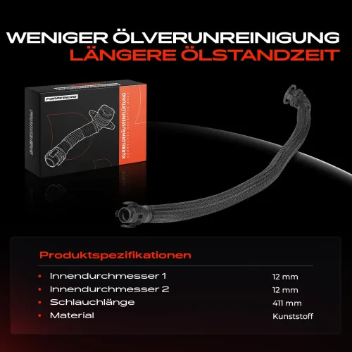 Schlauch, Zylinderkopfhaubenentlüftung Frankberg 5481FB0031100 Bild Schlauch, Zylinderkopfhaubenentlüftung Frankberg 5481FB0031100