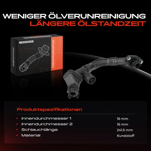 Schlauch, Zylinderkopfhaubenentlüftung Frankberg 5481FB0031101 Bild Schlauch, Zylinderkopfhaubenentlüftung Frankberg 5481FB0031101