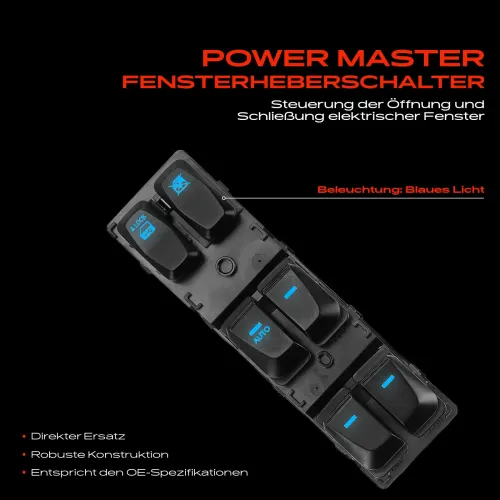 Schalter, Fensterheber fahrerseitig Frankberg 5481FB0031114 Bild Schalter, Fensterheber fahrerseitig Frankberg 5481FB0031114